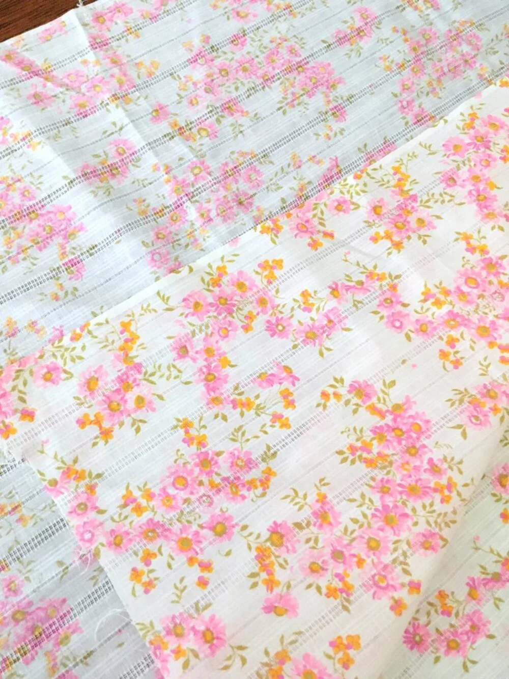 Vintage Floral Batiste Fabric - Nearly 2 Yards